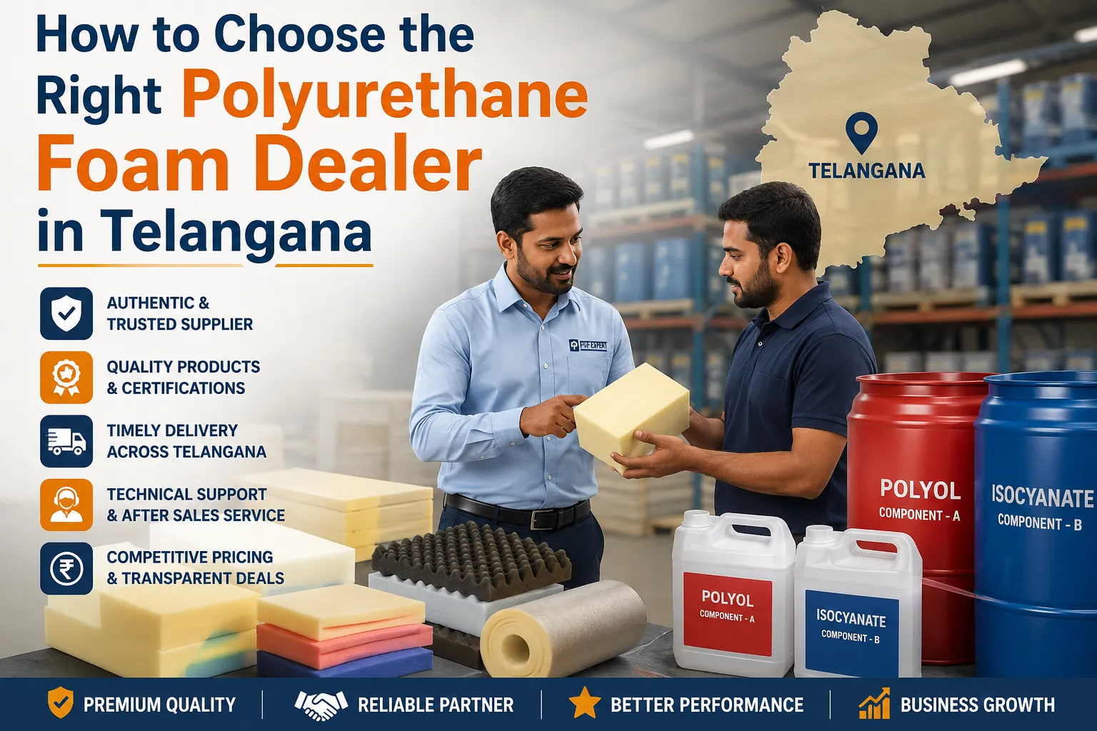 Polyurethane Foam Dealer in Hyderabad | How to Choose Right - Polyfix