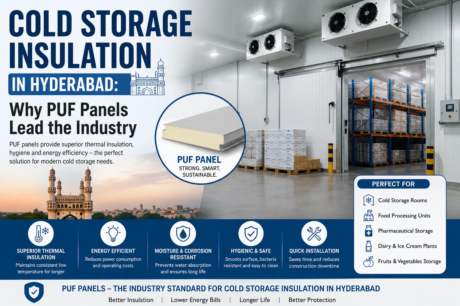 Cold Storage Insulation Hyderabad | PUF Panels Explained - Polyfix
